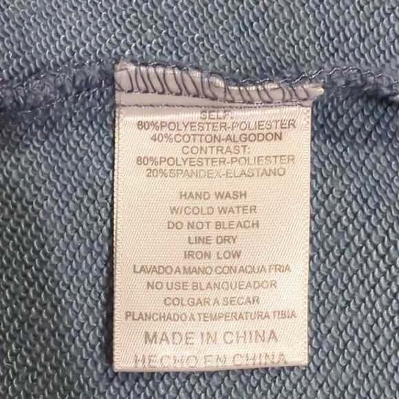 🚨 3/$15!! Distressed/Torn Blue Zip Up Hoodie - Picture 9 of 10